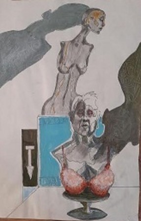 acryl/potlood op papier 